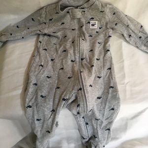 Carter’s one piece footie with zipper.